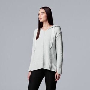 Vera Wang | Fuzzy Hooded Pullover